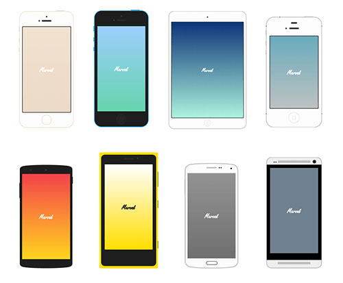 8-Pure-CSS-Flat-Mobile-Devices